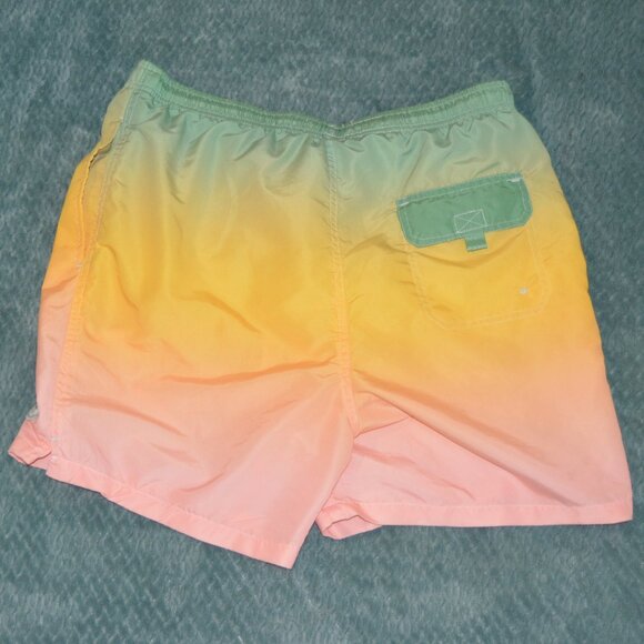 Uzzi | Men's multicolor board shorts pink yellow green - Picture 7 of 7